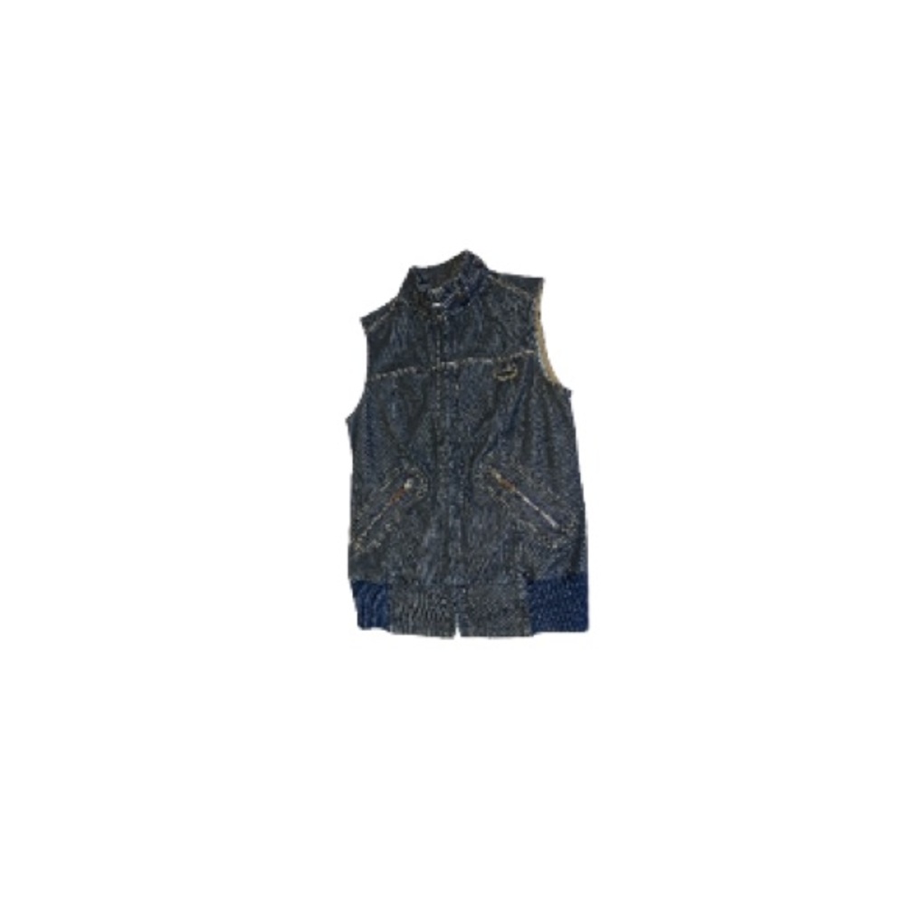 Diesel Dark Blue Denim Vest - Women’s Size Small
